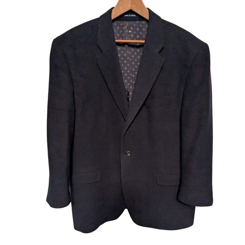 Ralph Lauren Mens Dark Navy Blue 100% Camelhair Blazer Jacket Sport Coat 40R